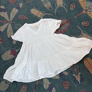 9Seed Littles Luxury Resort wear dress 4/5 white cotton gauze